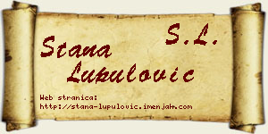 Stana Lupulović vizit kartica